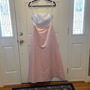 Bill Levkoff pink and white Dress strapless